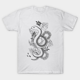 Snake and Flowers T-Shirt